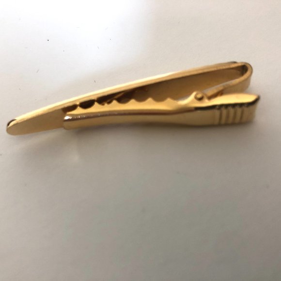 Vintage Pierre Laurent Mens Tie Clip Gold Tone Original Box - Picture 4 of 6